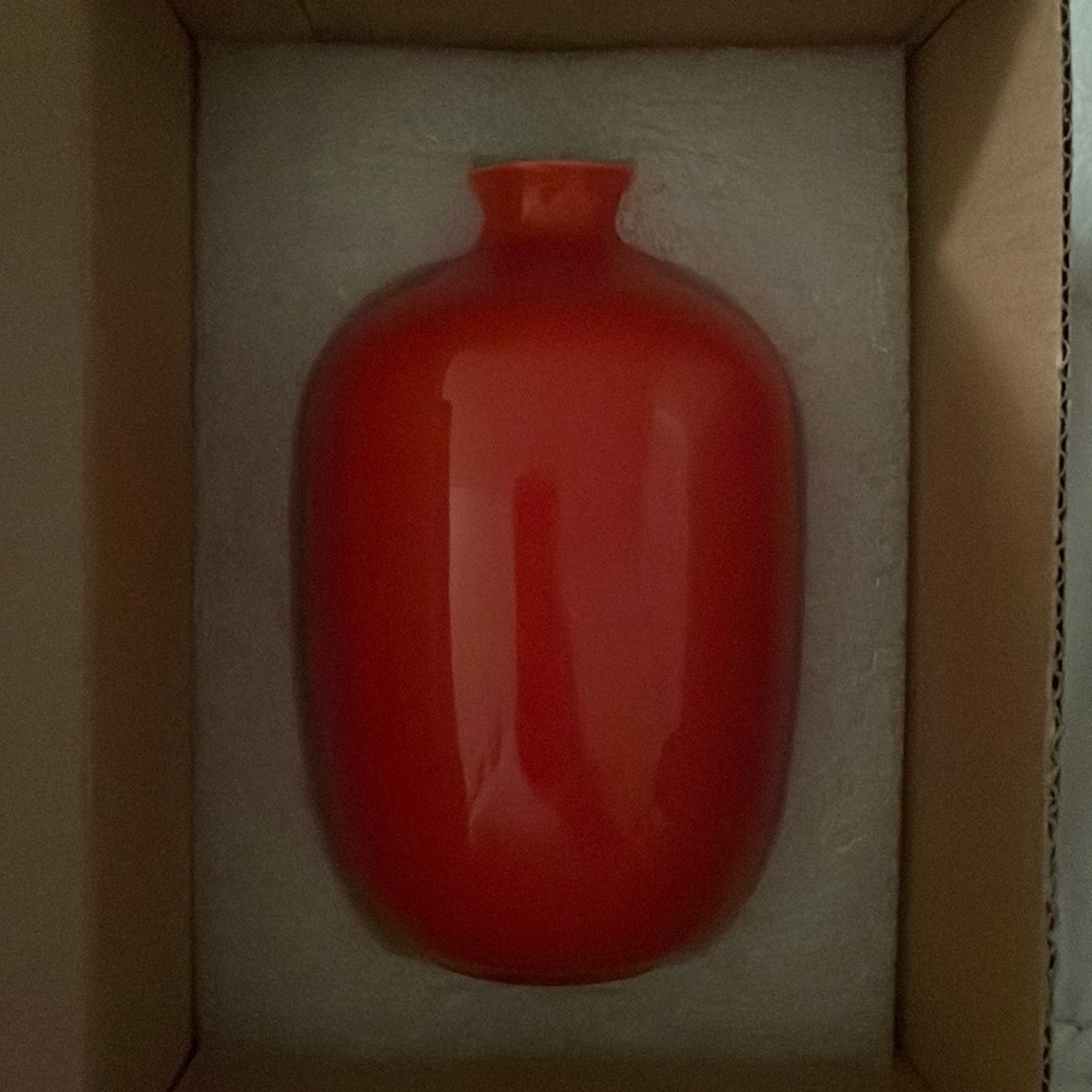 Small Red Bud Vase- New in box